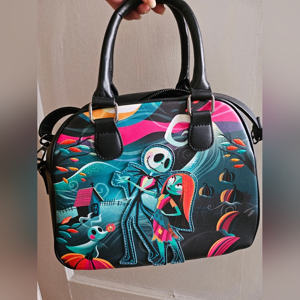 Loungefly Black and Multicolor Crossbody Bag